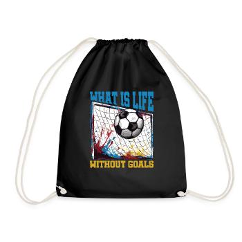 What Is Life Without Goals 14 - Drawstring Bag - black - Front