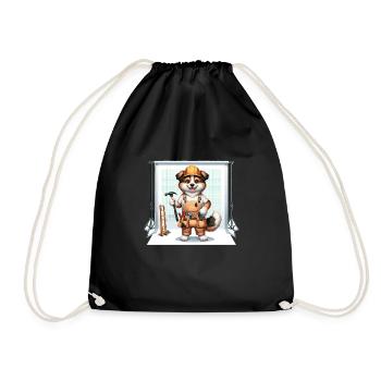 Artisan de chien mignon - Sac de sport léger - noir - Devant