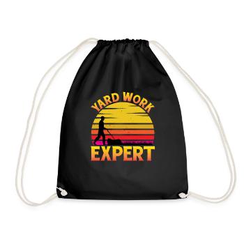 Yard Work Expert 21 - Drawstring Bag - black - Front