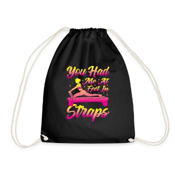 You Had Me At Feet In Straps 41 - Drawstring Bag - black - Front