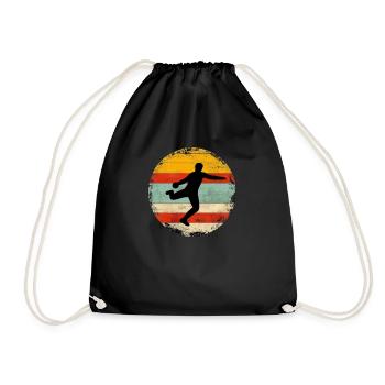 Discus Throw - Drawstring Bag - black - Front