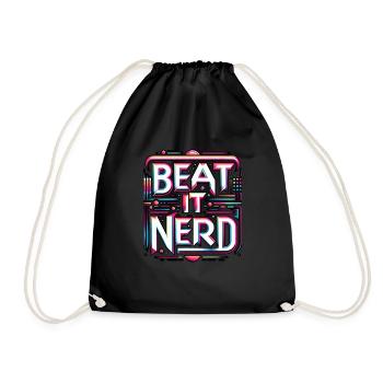 Beat it Nerd 10 - Turnbeutel - Schwarz - Vorne