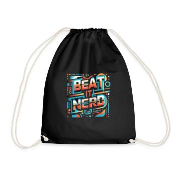 Beat it Nerd 11 - Turnbeutel - Schwarz - Vorne