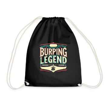 Burping Legend 13 - Drawstring Bag - black - Front