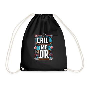 Call Me Dr 29 - Drawstring Bag - black - Front