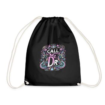 Call Me Dr 36 - Drawstring Bag - black - Front
