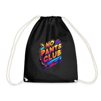 No Pants Club 6 - Drawstring Bag - black - Front