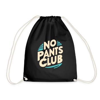 No Pants Club 7 - Drawstring Bag - black - Front