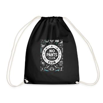 No Pants Club 9 - Drawstring Bag - black - Front