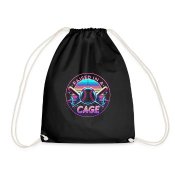 Raised In A Cage 18 - Drawstring Bag - black - Front