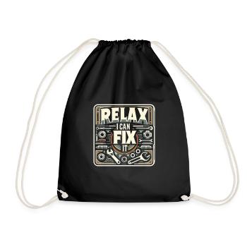 Relax I Can Fix It 31 - Drawstring Bag - black - Front