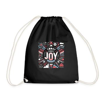 Today I Choose Joy 16 - Drawstring Bag - black - Front