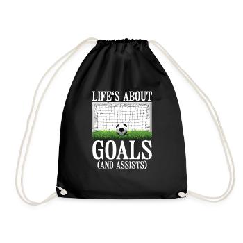 La vie est une question d'objectifs (et d'aides) 6 - Sac de sport léger - noir - Devant