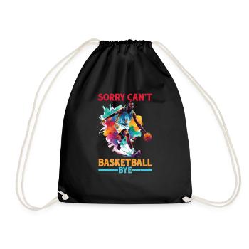 Sorry Can't Basketball Bye 6 - Turnbeutel - Schwarz - Vorne