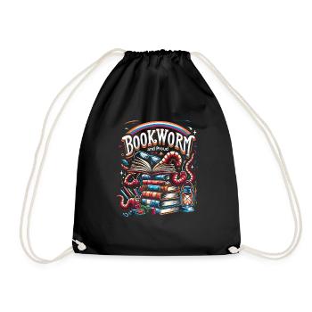Bookworm and Proud 6 - Turnbeutel - Schwarz - Vorne