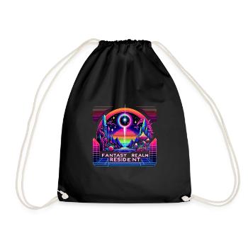 Fantasy Realm Resident 3 - Drawstring Bag - black - Front