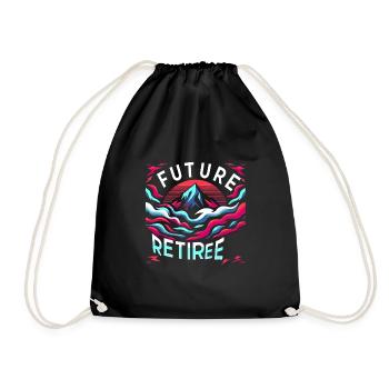 Future Retiree 5 - Drawstring Bag - black - Front