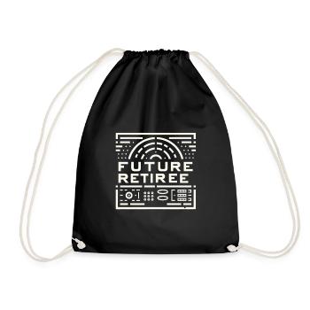 Future Retiree 6 - Drawstring Bag - black - Front