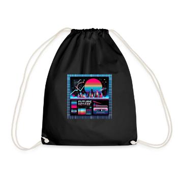 Future Retiree 8 - Drawstring Bag - black - Front