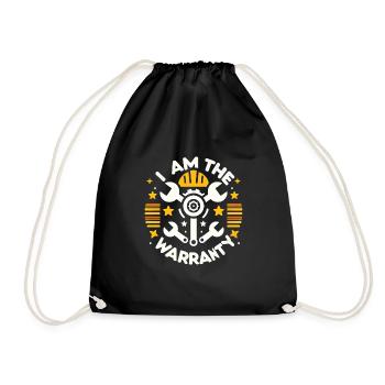 I Am The Warranty 41 - Drawstring Bag - black - Front