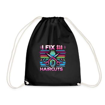I Fix $10 Haircuts 7 - Turnbeutel - Schwarz - Vorne