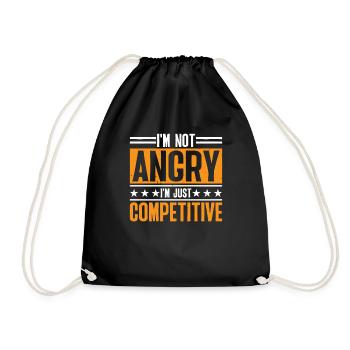 I'm Not Angry I'm Just Competitive 7 - Turnbeutel - Schwarz - Vorne