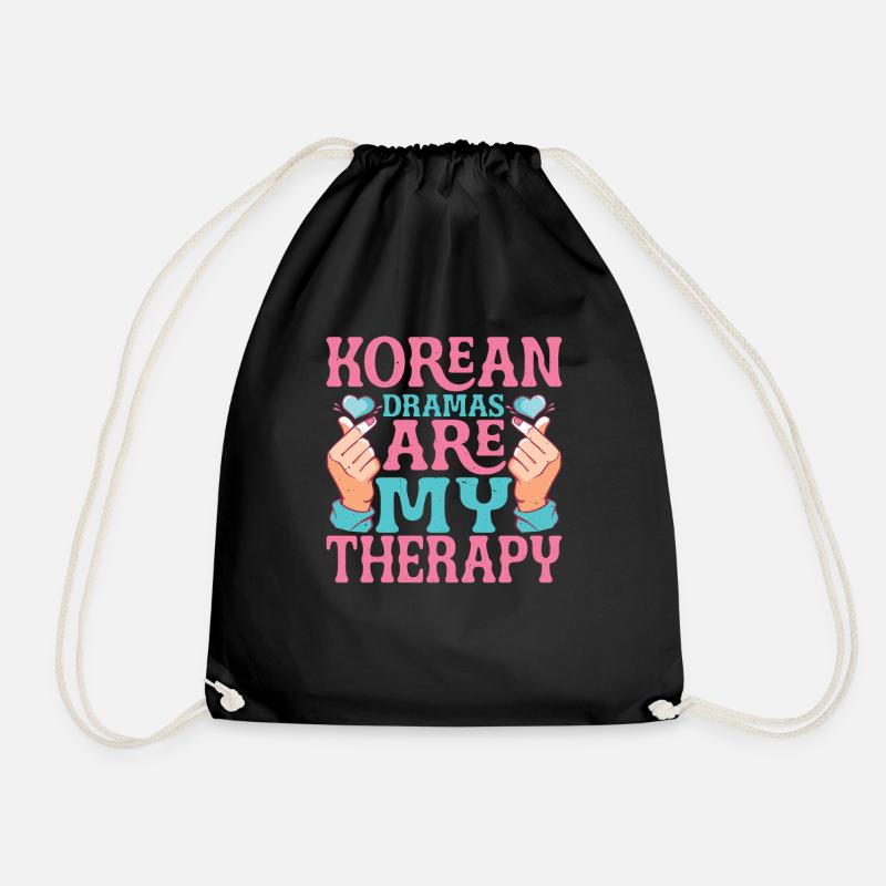 Korean Dramas Are My Therapy 9 - Turnbeutel - Schwarz
