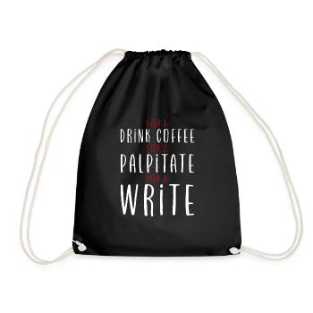 Étape 1 : Buvez du café : Étape 2 : Palpitez : Étape 3 : Écrivez2 - Sac de sport léger - noir - Devant