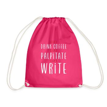 Étape 1 : Buvez du café : Étape 2 : Palpitez : Étape 3 : Écrivez2 - Sac de sport léger - fuchsia - Devant