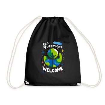 Eco Questions Welcome 2 - Turnbeutel - Schwarz - Vorne
