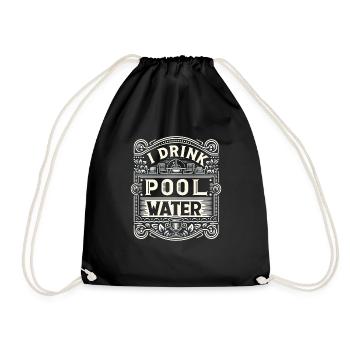 I Drink Pool Water 7 - Drawstring Bag - black - Front