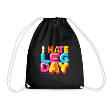 Je déteste les jambes Jour 33 - Sac de sport léger - noir - Devant