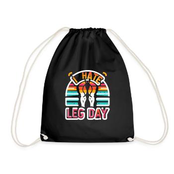 Je déteste la jambe Jour 36 - Sac de sport léger - noir - Devant