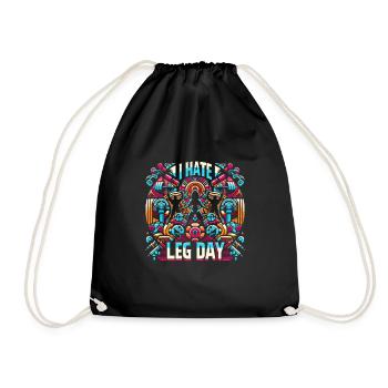 Je déteste la jambe Jour 37 - Sac de sport léger - noir - Devant