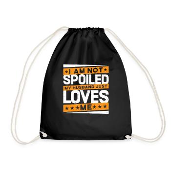 I Am Not Spoiled, My Husband Just Loves Me 11 - Drawstring Bag - black - Front