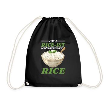 I'm A Rice-ist I Can't Live Without Rice 5 - Turnbeutel - Schwarz - Vorne