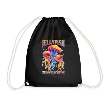 Jellyfish Sting Survivor 20 - Turnbeutel - Schwarz - Vorne