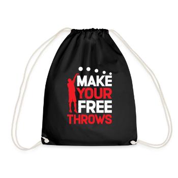 Make Your Free Throws 7 - Turnbeutel - Schwarz - Vorne