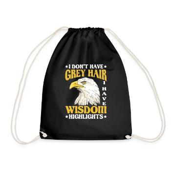 Je n’ai pas de cheveux gris, j’ai des mèches de sagesse 2 - Sac de sport léger - noir - Devant