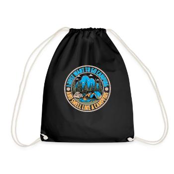 I Just Want To Go Camping And Smell A Campfire 3 - Drawstring Bag - black - Front