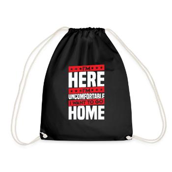 Je suis là, je suis mal à l'aise, je veux rentrer à la maison - Sac de sport léger - noir - Devant