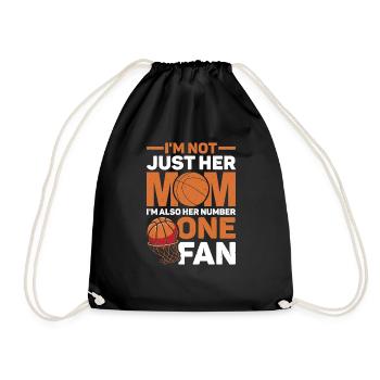 I'm Not Just Her Mom I'm Also Her Number One Fan 3 - Turnbeutel - Schwarz - Vorne