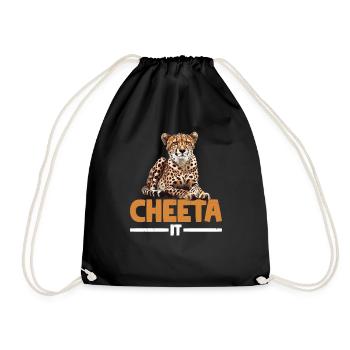 Cheeta It 2 - Drawstring Bag - black - Front