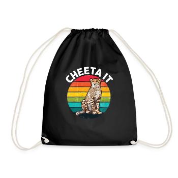 CheetaIt - Drawstring Bag - black - Front