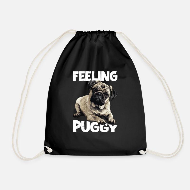 Feeling Puggy 2 - Turnbeutel - Schwarz