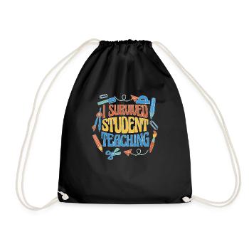 J'ai survécu à l'enseignement des étudiants 6 - Sac de sport léger - noir - Devant