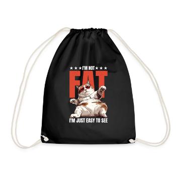 I'm Not Fat, I'm Just Easy To See 62 - Drawstring Bag - black - Front