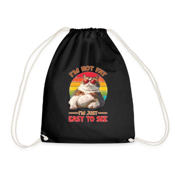 I'm Not Fat, I'm Just Easy To See 61 - Drawstring Bag - black - Front