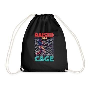 Raised In A Cage 26 - Drawstring Bag - black - Front