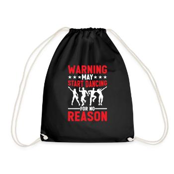 Avertissement peut commencer à danser sans raison 6 - Sac de sport léger - noir - Devant